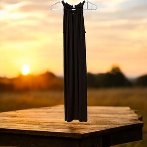 Michael Kors Brown Maxi Dress w/Jeweled Neck Size XS